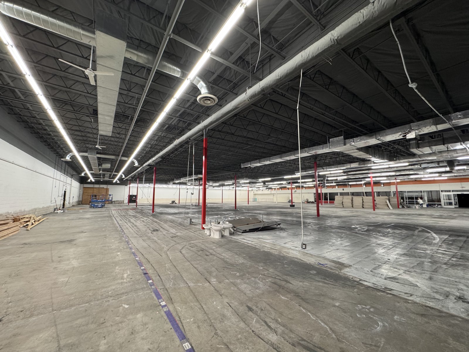 Commercial ceiling and walls